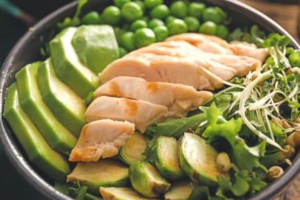 Индейка с зеленым горошком и мятой