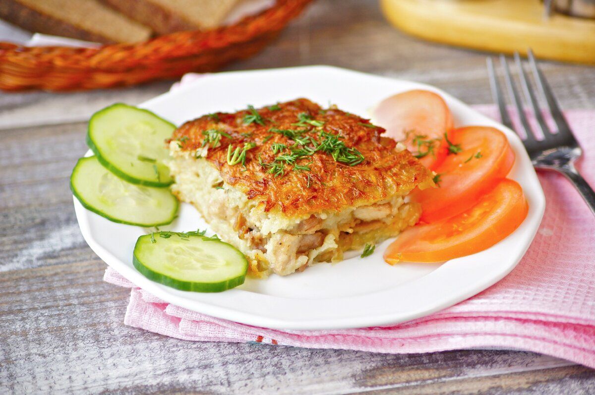 Нежная картофельная бабка: вкусный рецепт с курицей