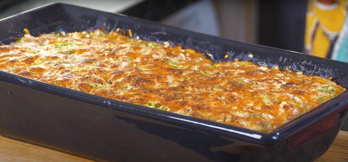 Вкусный гратен из кабачков и ветчины, который покорит всех