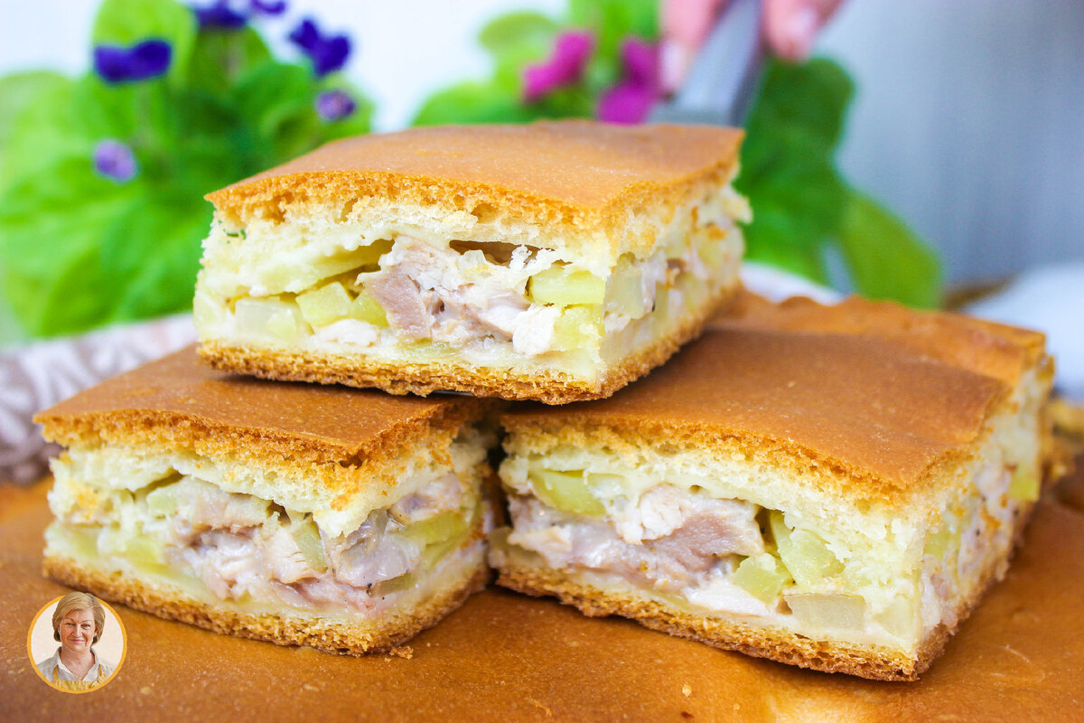 Насладитесь восхитительным пирогом с курицей и картошкой