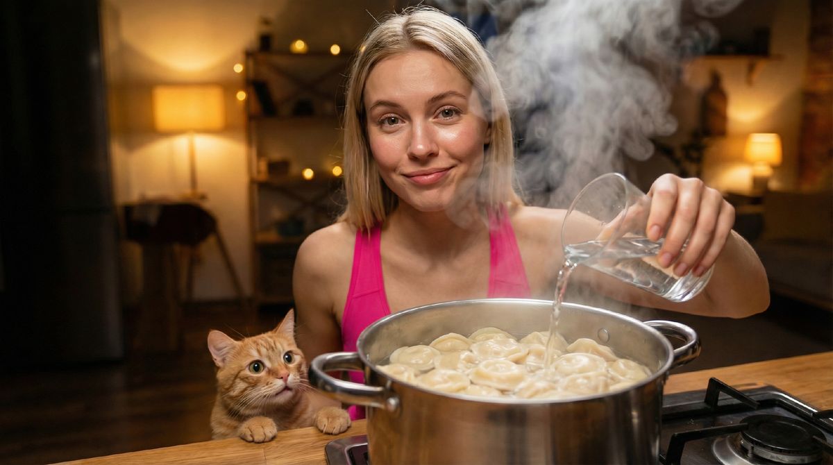 Как стакан холодной воды меняет варку пельменей