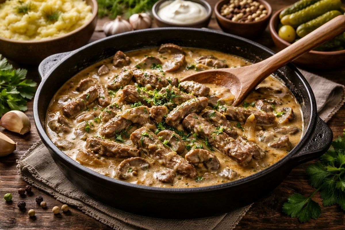 Как приготовить идеальный бефстроганов: секреты мягкости мяса